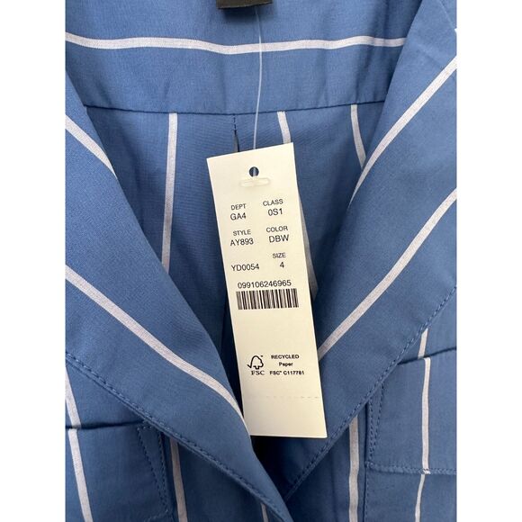 J. Crew Patch Pocket Poplin Shirt Dress NWT Size 4 - Picture 9 of 12